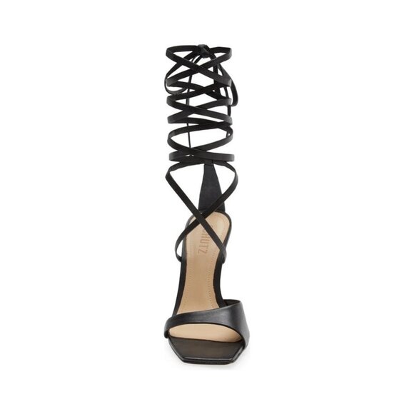 Schutz Bryce Ankle Wrap Tie Criss Cross Sandal High Heel Stiletto D'orsay Cutout - Picture 3 of 4